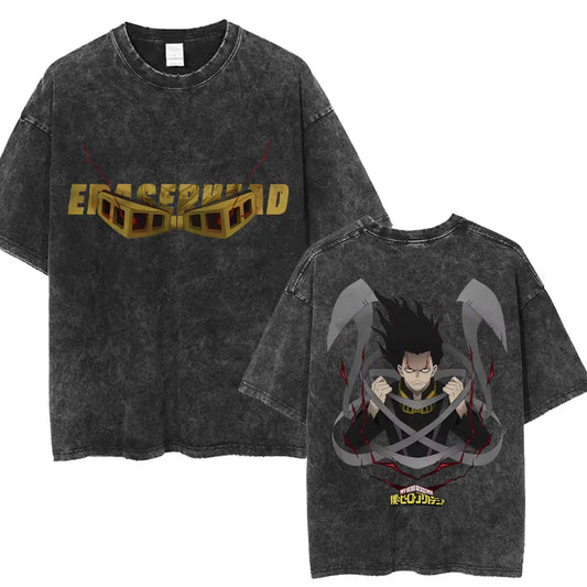 My Hero Academia: Todoroki Shoto Classic Manga T-shirt Men Women Oversized Cotton Tshirts Streetwear Anime  Washed Vintage T Shirt
