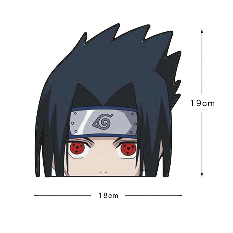 Naruto Peek Sticker Diffuse Sticker Paper Sasuke Car Sticker Waterproof Laptop Window PVC Anime Sticker