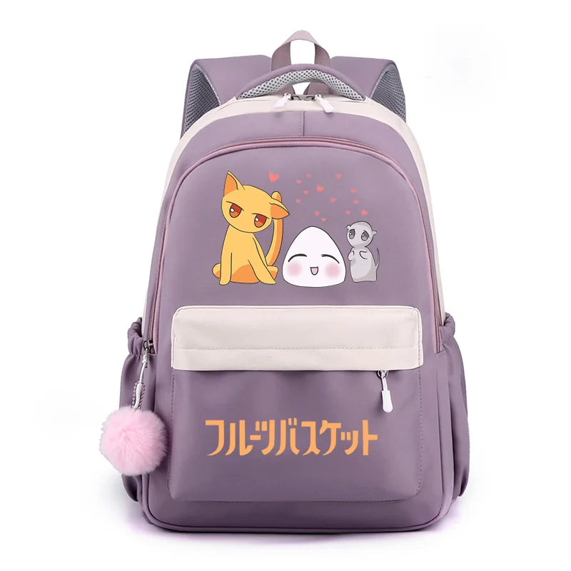 Fruits Basket: Backpacks Teenage School Bags Cute Cartoon Anime Backpacks Large Capacity Backpacks Manga Backpacks