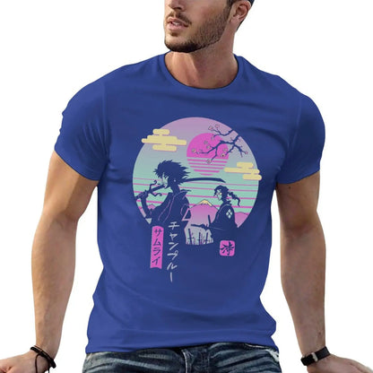 Samurai Champloo: T-shirt new edition summer top customs vintage mens t shirts casual stylish