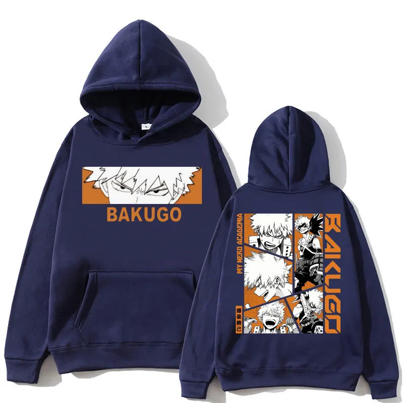 My Hero Academia: Hoodie Bakugou Katsuki Trend Harajuku Manga Long Sleeve Men Women Fleece Loose Pullover Streetwear