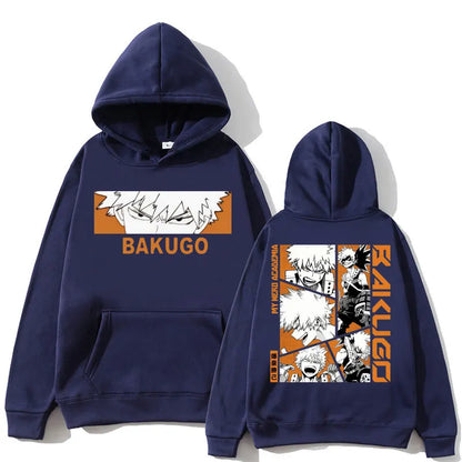 My Hero Academia: Hoodie Bakugou Katsuki Trend Harajuku Manga Long Sleeve Men Women Fleece Loose Pullover Streetwear