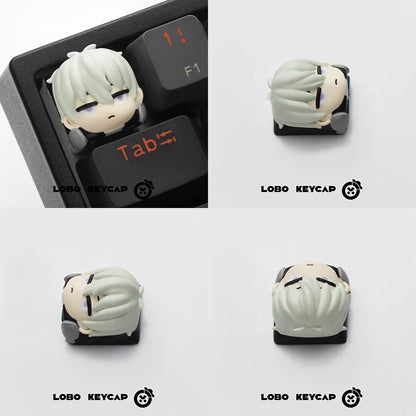 Anime Kaiju No.8 Light-Transmitting Keycaps Soshiro Hoshina Reno Ichikawa Personalized Resin Mechanical Keyboard Esc Keycap Gift
