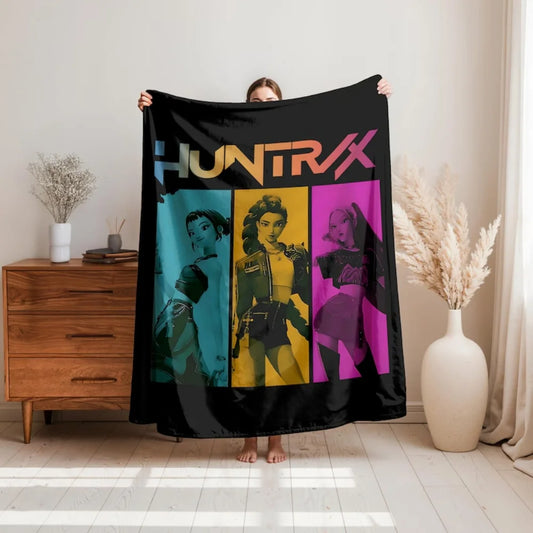 Cute Kpop Demon Hunter tapestry,kpop Fun Gift,cozy K-pop Demon Hunters Huntrix tapestry,anime Inspired Huntrix Inspired tapestry