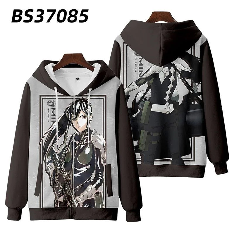 Kaiju No. 8: Japanese anime  zip-up hoodie Unisex Streetwear Spring/Autumn Kawaii Tops Personality man and women jacket sweatshirt