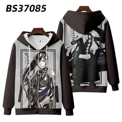 Kaiju No. 8: Japanese anime  zip-up hoodie Unisex Streetwear Spring/Autumn Kawaii Tops Personality man and women jacket sweatshirt