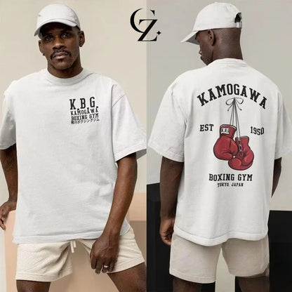 Hajime No Ippo:Streetwear Men Printed Pure Cotton Vintage GYM Men's T-Shirt for Men Women Tops Funny Manga Kamagowa Boxing Gym