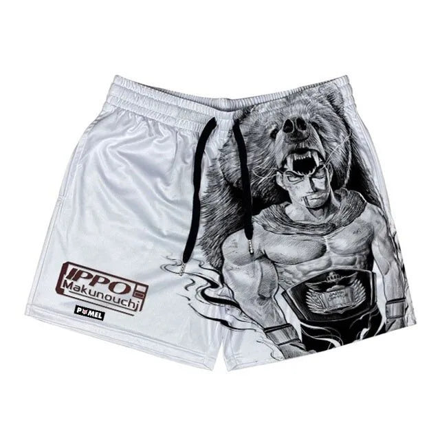 Hajime No Ippo: Custom Gym Compression Shorts Running Workout GYM Summer Shorts