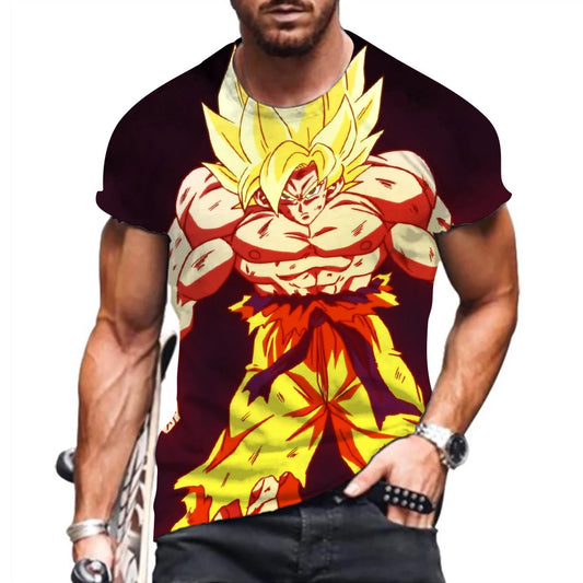 Dragon Ball: Z T-shirt Men 2023 Men's Vegeta Goku Oversized Shirts Hip Hop Clothing Harajuku Style Trend Tops Fashion
