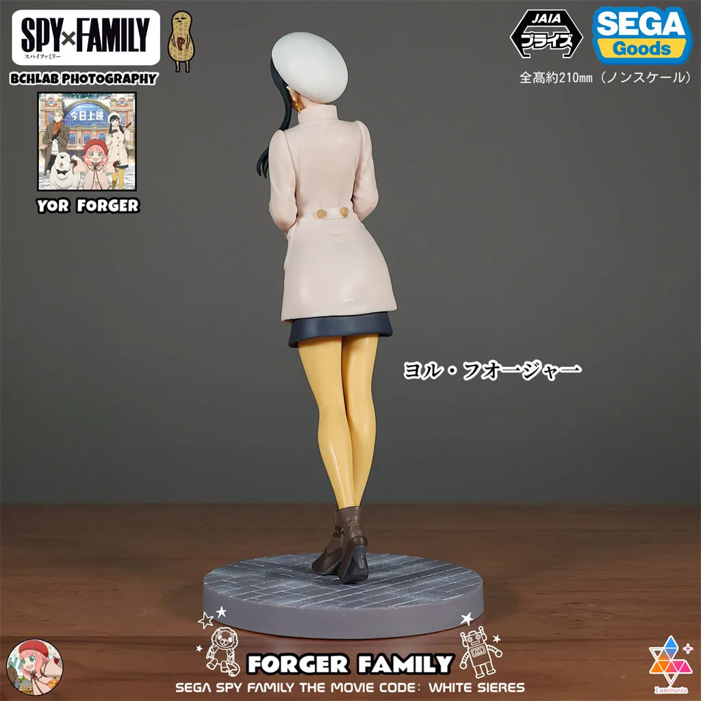 Spy x Family: Official SEGA Toy PM Series CODE White Movie Winter Outfit Statue Model Anya Yor Loid Forger Figure Anime Collectible