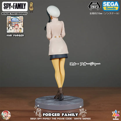 Spy x Family: Official SEGA Toy PM Series CODE White Movie Winter Outfit Statue Model Anya Yor Loid Forger Figure Anime Collectible