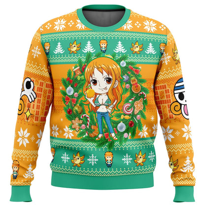 One Piece: Luffy Christmas One Piece Ugly Christmas Sweatshirt Cartoon Japan Anime Men Women Pullover Kawaii Tops Couple Hoodie