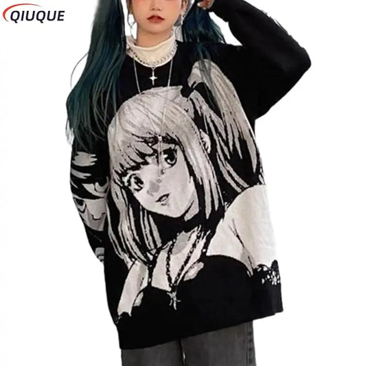 Death Note: Misa Amane Top Hoodie Harajuku Streetwear Oversize Pullover Sweatshirt