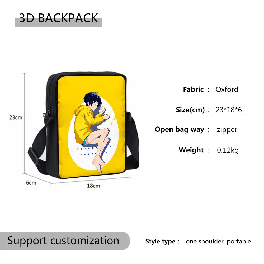 Yowamushi Pedal :3D Print 3pcs/Set pupil School Bags Laptop Daypack Backpack Inclined shoulder bag Pencil Case