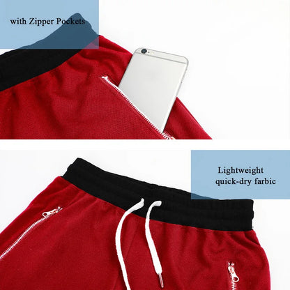 Baki Hanma: Active Athletic Shorts for  Print Breathable Quick Dry Basketball Shorts with Zippered Pockets Gym Fitness
