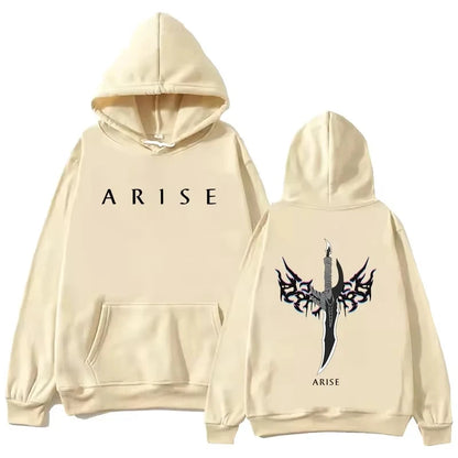 Solo Leveling: hoodie Hip Hop hoodie Vintage gothic pattern sweatshirt Manga Solo Leveling casual hoodie