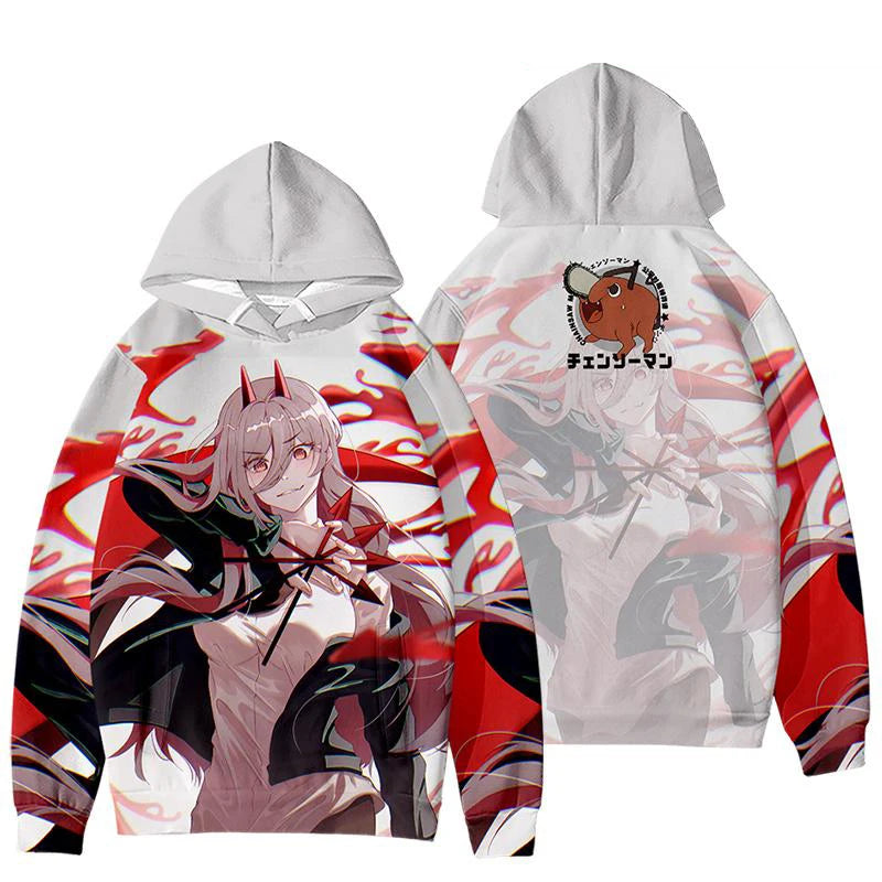 Chainsaw Man: Hoodies Casual Tops Long Sleeve Harajuku Hoodie Pullover