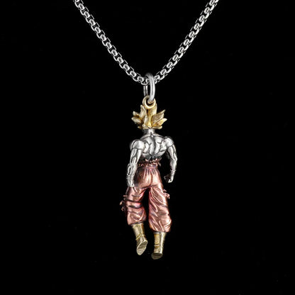 Dragon Ball Z: Super Saiyan Son Goku Alloy Electroplate Necklace Personality Pendant Hip Hop Sweater Chain Comic