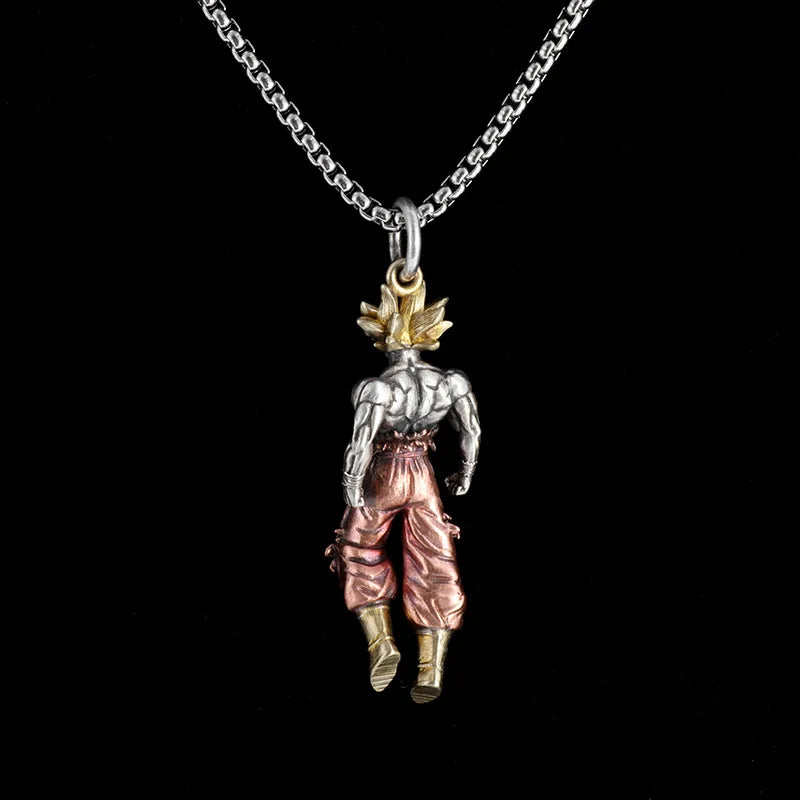 Dragon Ball Z: Super Saiyan Son Goku Alloy Electroplate Necklace Personality Jewelry Pendant Hip Hop Sweater Chain Comic