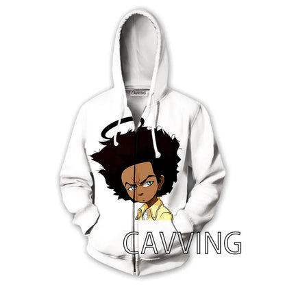 The Boondocks: New Fashion 3D Print   Zipper Hoodies Zip Up Hooded Sweatshirts Harajuku Hoodie Hip Hop Sweatshirts  H01