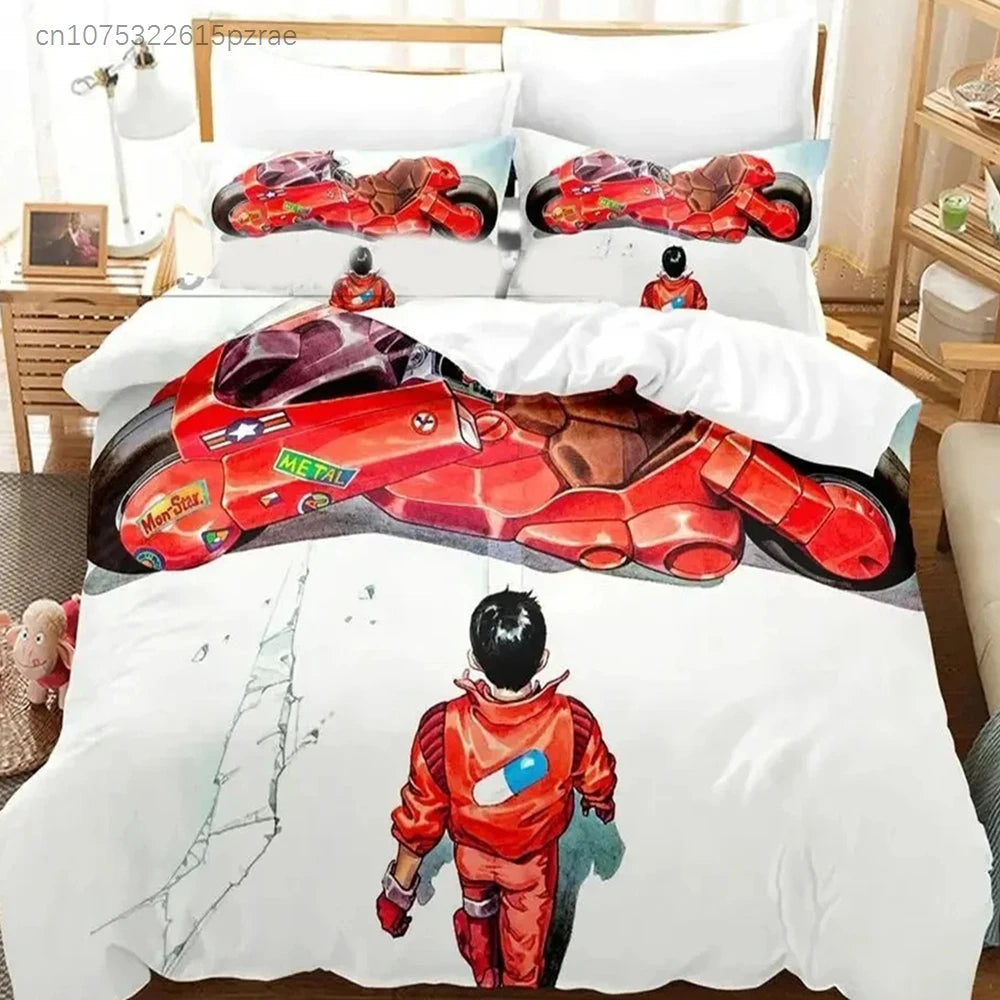 Akira: Bedding Set Double Twin King Duvet Cover Comforter Pillowcase Boys Girls Adults Bedroom