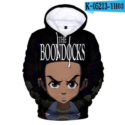 The Boondocks: Hoodies 3D fashion Long Sleeve Sweatshirt Men's Hoodie adult Casual Harajuku Streetwear Unisex Oversized Clothes