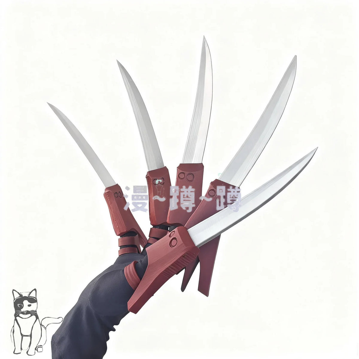 Gachiakuta: Jabber Wonger Cosplay Prop 3D Printing Silver Bracelet Ring Nails Accessories Full Set Halloween Party Adult