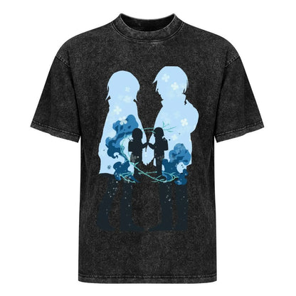 Erased: Characters Silhouette - Satoru Fujinuma x Kayo Hinazuki - Animangapoi Fanart T-Shirt