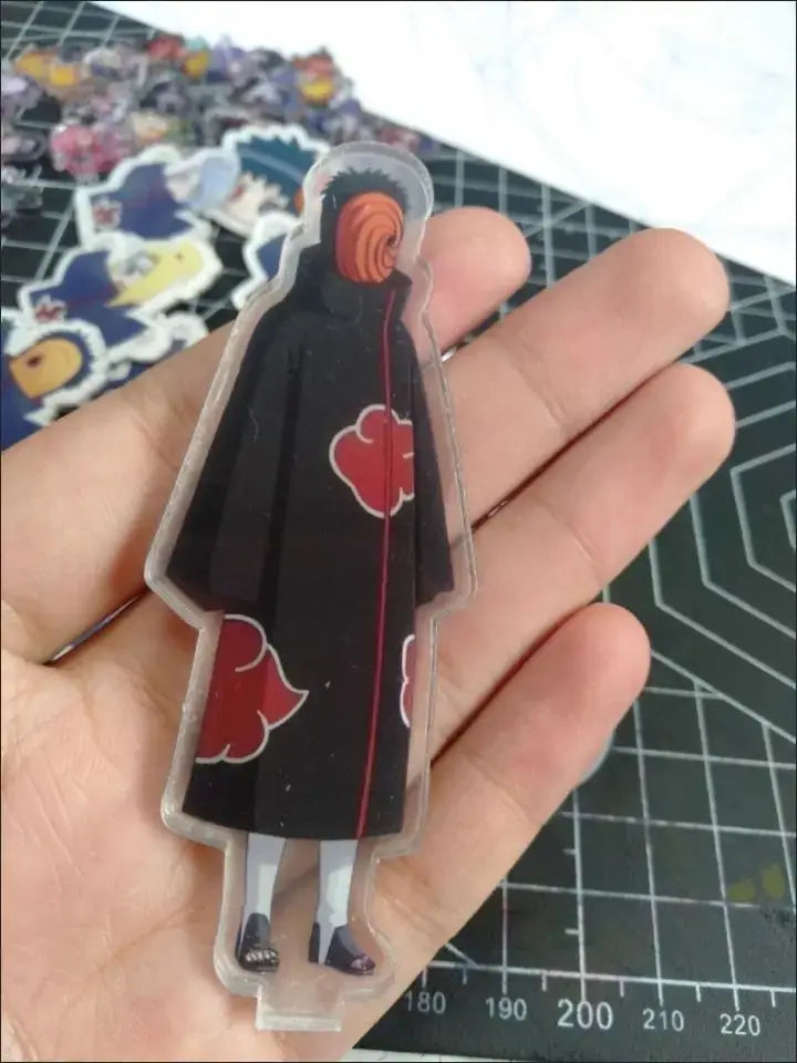 Naruto: 8CM 12pcs  Figure Akatsuki Acrylic Stand Mini Uchiha Itachi Statue Nagato Action Figure Deidara Doll Desk Ornaments Toys