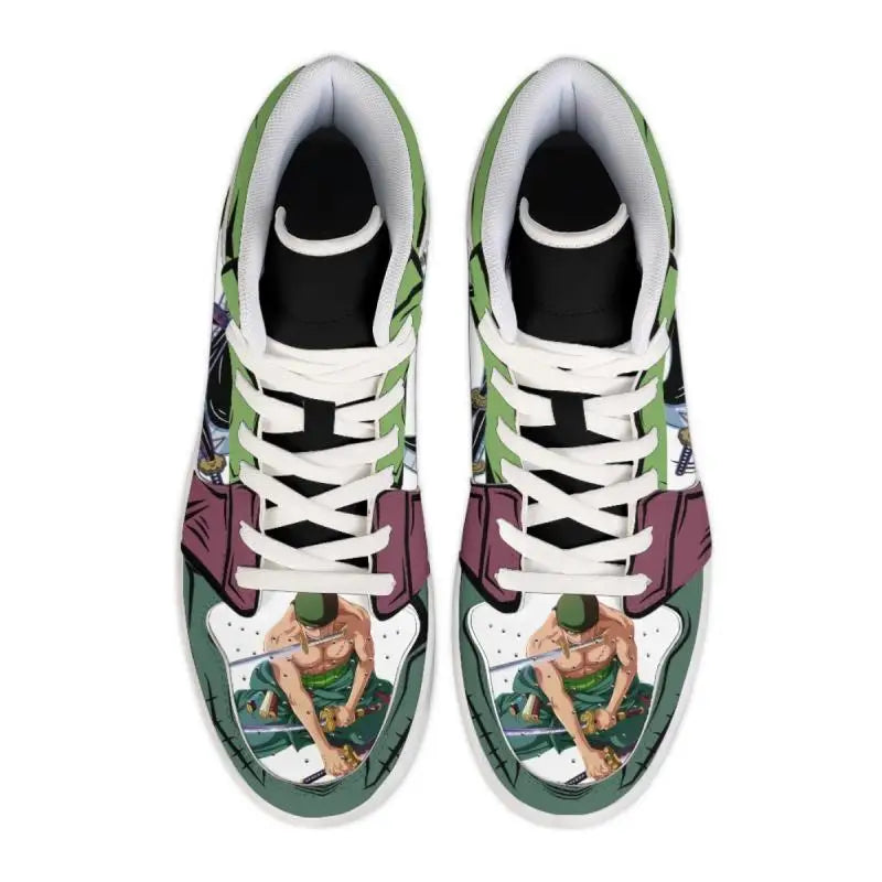 One Piece: Luffy Zoro Sneakers Casual Shoes Basketball Shoes Printing Comfortable Oversize Flat Shoes Birthday Gift