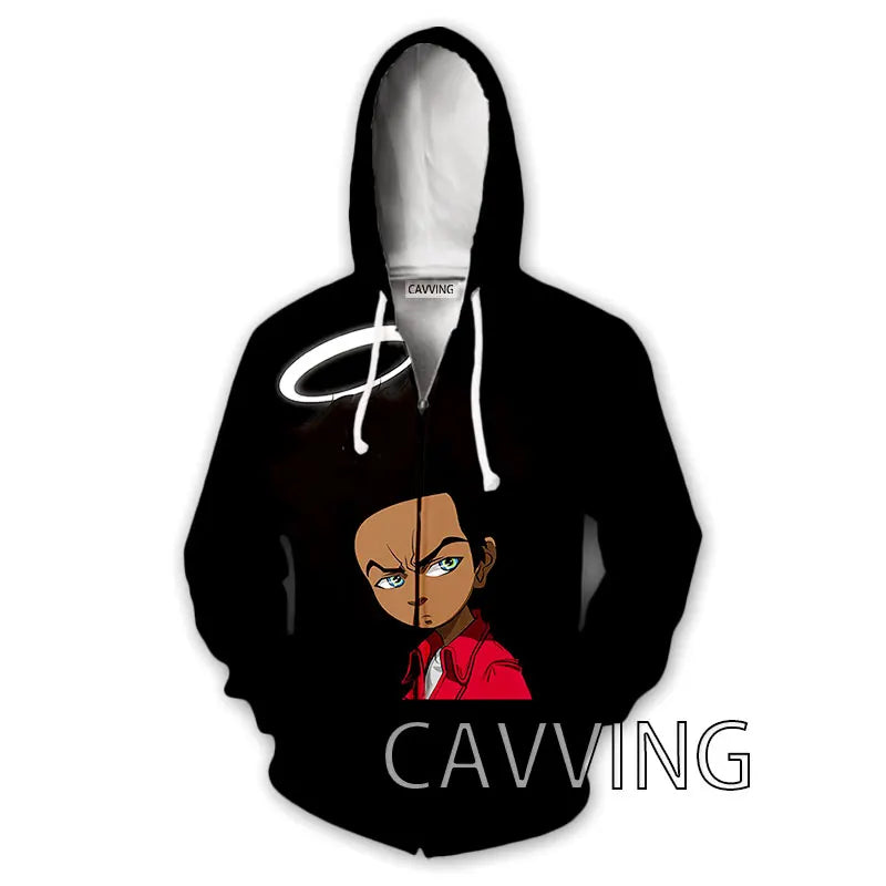 The Boondocks: New Fashion 3D Print   Zipper Hoodies Zip Up Hooded Sweatshirts Harajuku Hoodie Hip Hop Sweatshirts  H01