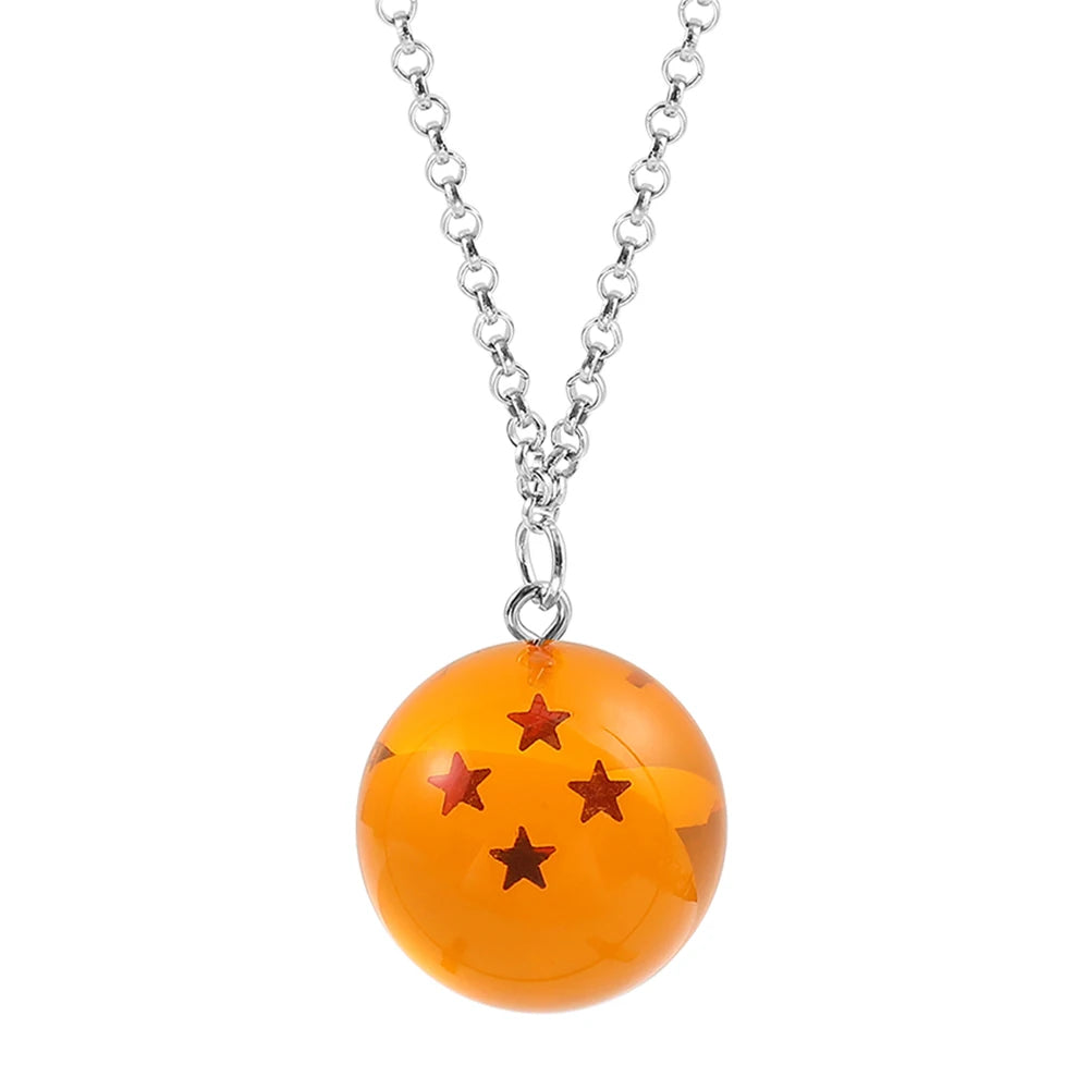 Dragon Ball:Series 1-7 Planet Necklace, Goku Ball Pendant Metal Necklace for Men and Women Cosplay Accessories