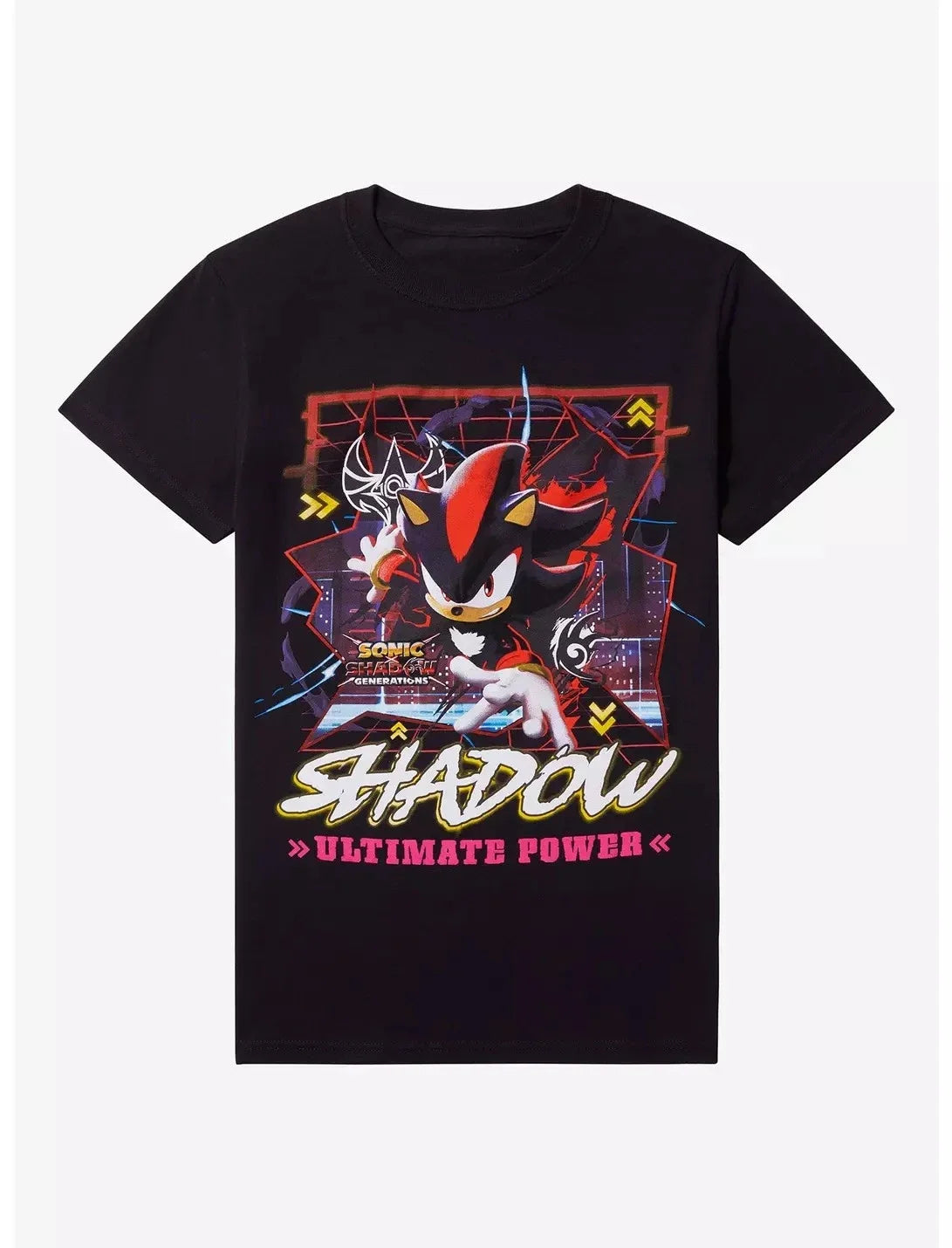 Sonic the Hedgehog: Sonic X Shadow Generation Pattern Printed T-shirt Fashionable Casual Wear for Men and Women T-shirt