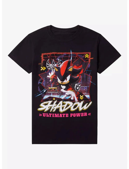 Sonic the Hedgehog: Sonic X Shadow Generation Pattern Printed T-shirt Fashionable Casual Wear for Men and Women T-shirt