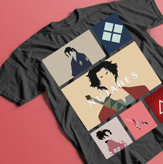 Samurai Champloo: Shirt Sword Graveyard Anime T-Shirt Walk Mugen Jin Fuu Kasumi