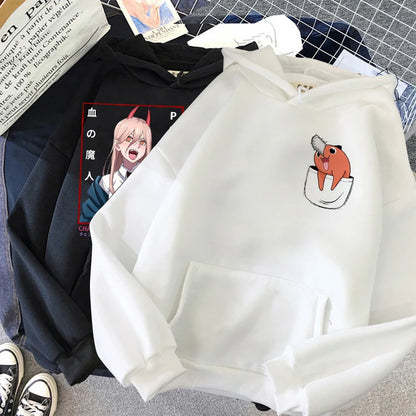 Chainsaw Man: Plus Size Sweatshirt Harajuku  Long Sleeve Pullover Casual Streetwear Clothes Tops