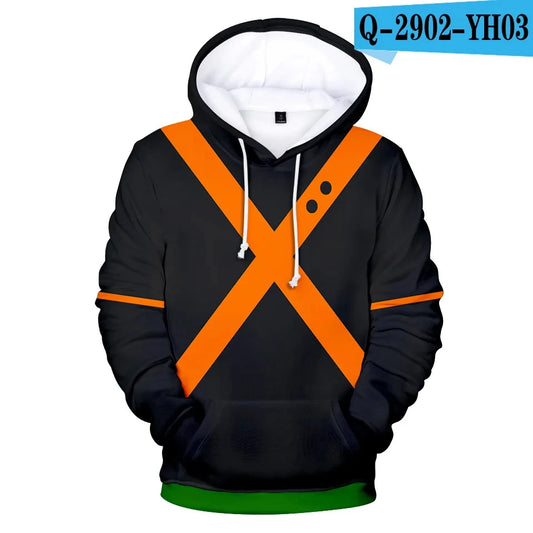 My Hero Academia: Midoriya Izuku All Might Cosplay Costume School Uniform Boku No Hero Academia 3D Print Mens Hoodies Sweatshirts
