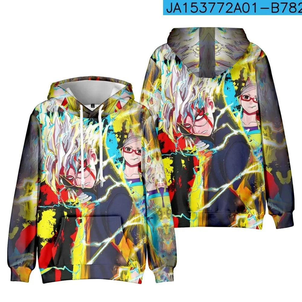 Dandadan: Okarun hooded drawstring pocket sweatshirt men/women harajuku Pullovers Vintage 90s Fashion