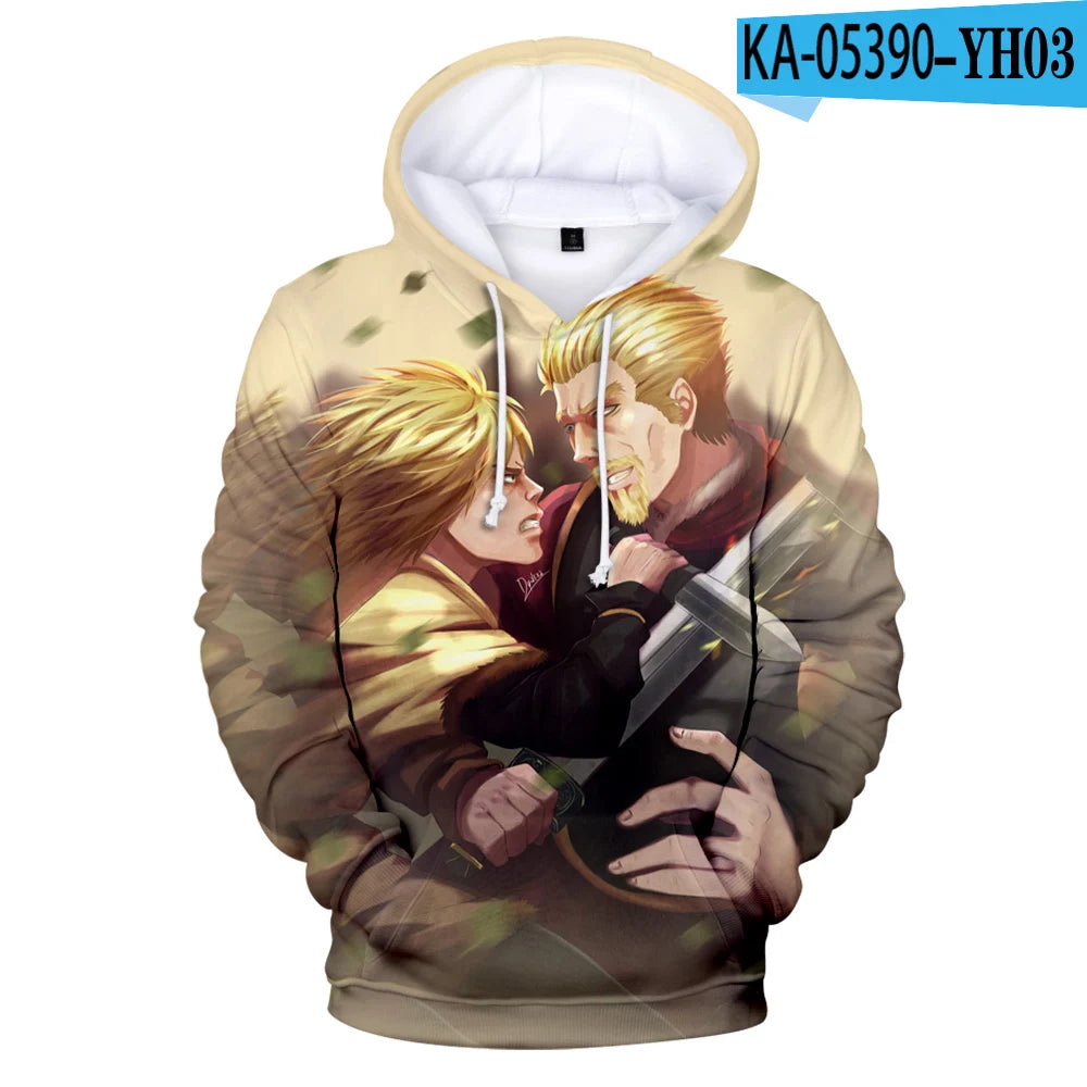 Anime Vinland: Saga Thorfinn Karlsefni 3D Print Oversized Women/Men Hoodie Sweatshirt Streetwear Hip Hop Pullover Hooded Jacket