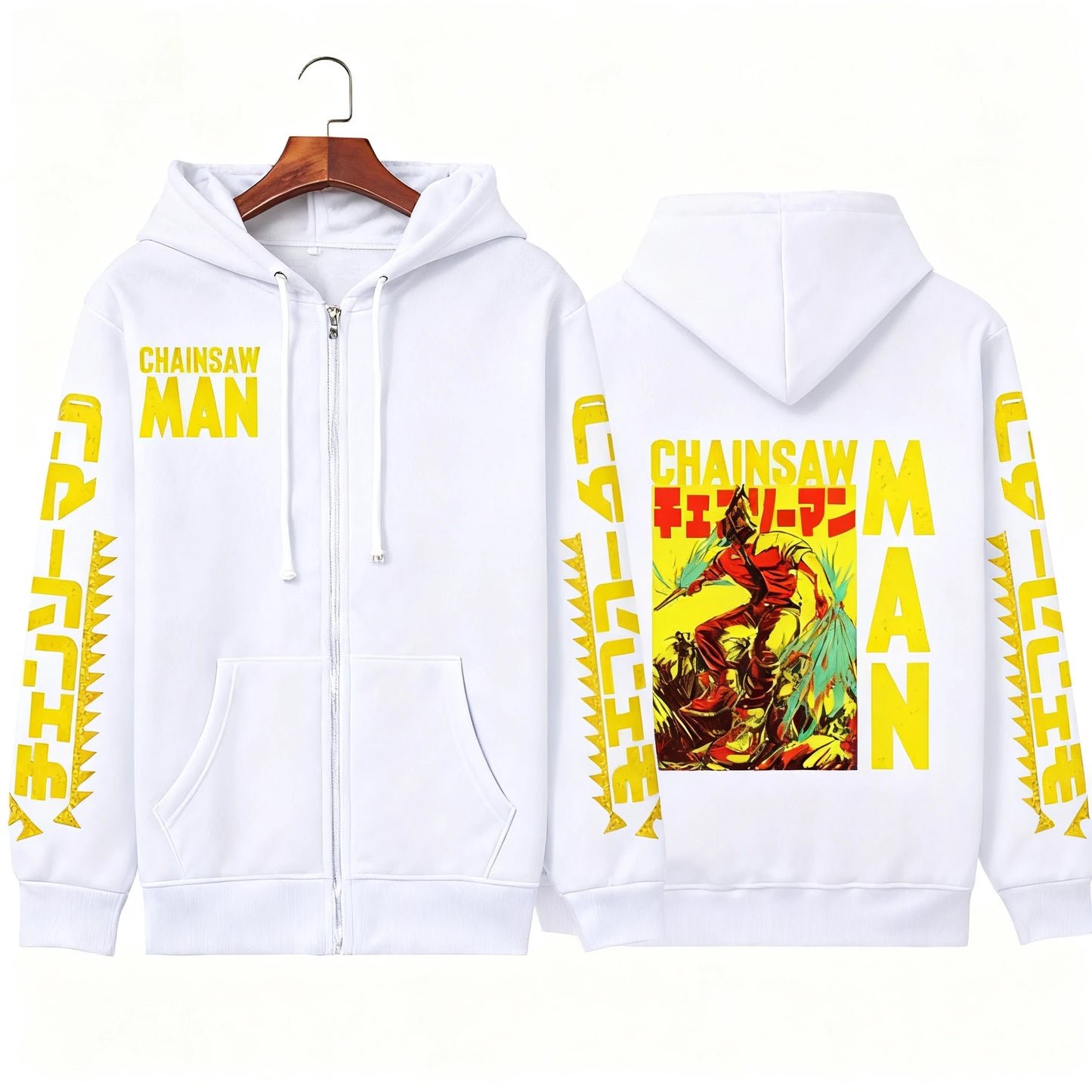 Chainsaw Man: Men's and Women's Zipper Coats Hoodies Sweaters Long-sleeved Jackets Denji Anime Spring and Autumn New Trendy Tops