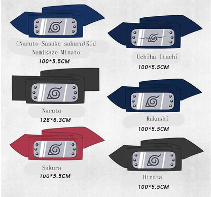 Naruto:  Itachi Sasuke Kakashi Namikaze Minato Sakura Hinata Official Authorization Cosplay Ninja Headband Hairwear