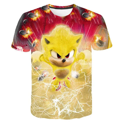 Sonic The Hedgehog: Boys Sonic T-Shirt Kids TShirts Baby Boys Casual Short Sleeves Print T-shirt For Boy Summer Children Tee Shirts Tops