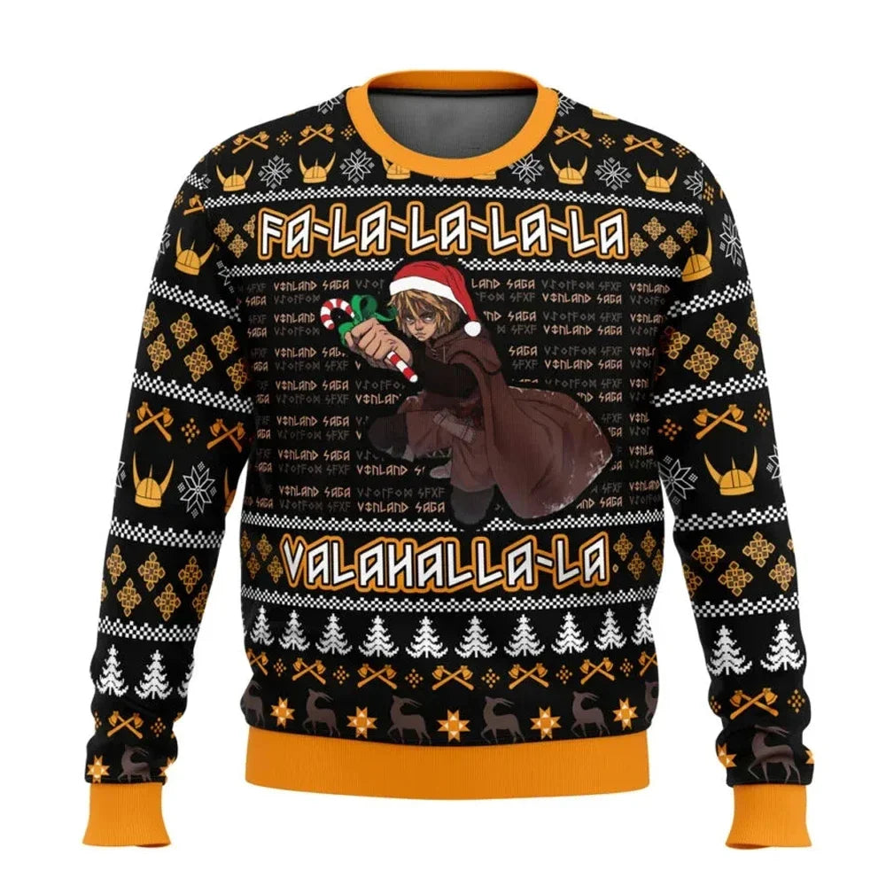 Vinland Saga: Ugly Christmas sweater gift Fashionable men and women pullover Cartoon anime couple Sweatshirt