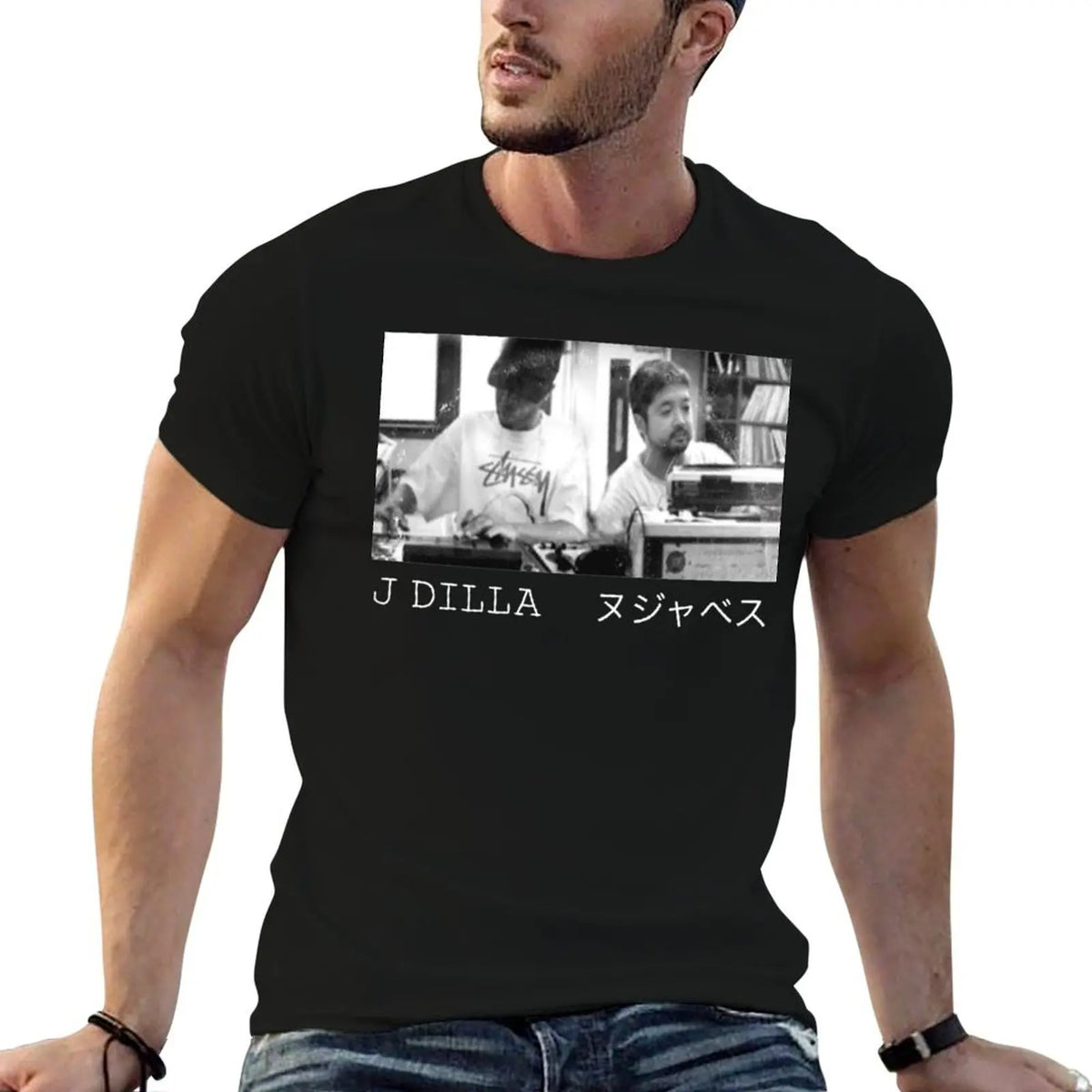 Dilla x Nujabes: T-Shirt Large Size Loose Casual Tee - Samurai Champloo