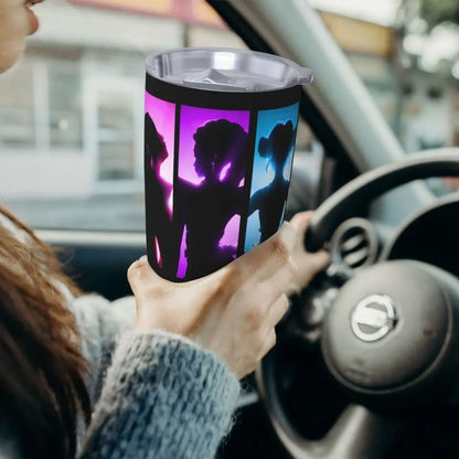 KPop Demon Hunters - Derpy  Insulated Tumbler with Lid Vacuum Thermal Mug Outdoor Travel Car Bottle Cup, 20oz