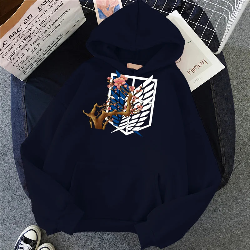 Attack On Titan: Hoodie Levi Graphic Hooded Clothes Autumn Warm Sweatshirt Harajuku Streetwear Tops