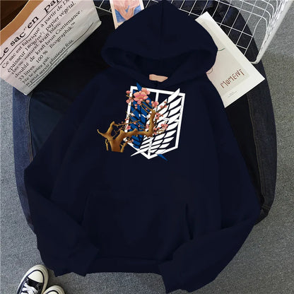 Attack On Titan: Hoodie Levi Graphic Hooded Clothes Autumn Warm Sweatshirt Harajuku Streetwear Tops
