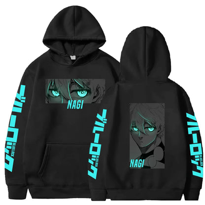 Blue Lock: Nagi Seishiro Manga Printed Hoodies for Men Women Harajuku Anime Sweatshirts Long Sleeves Fleece Warm Streetwear