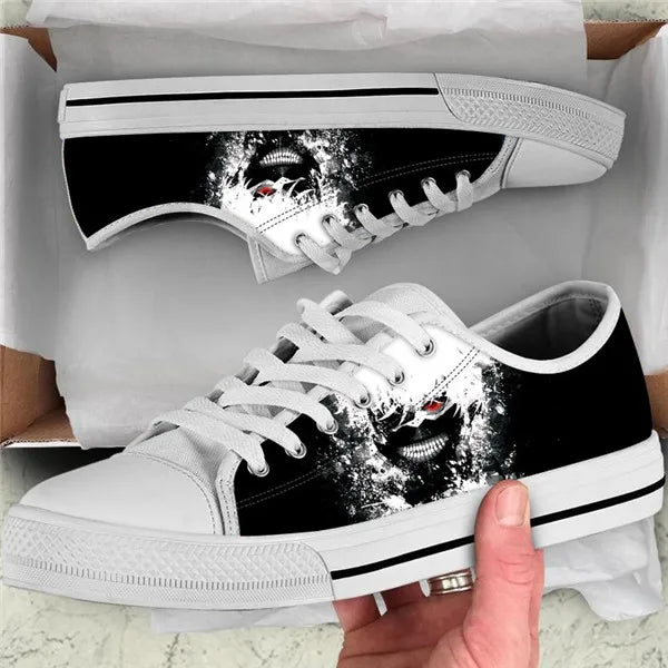 Tokyo Ghoul :Volume 4 Pattern Anime Classic Low Style Casual Sneakers Canvas Fashion Breathable Mens Womens Shoes Lace-up shoe