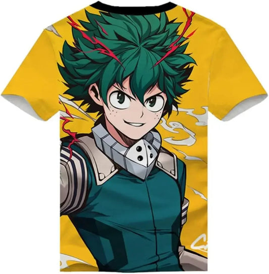 My Hero Academia: 3D Print T-Shirt Cosplay Costume Short Sleeve Pullover Tee Top Shirts